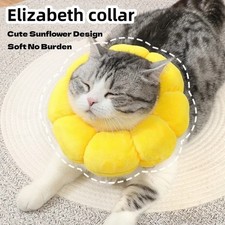 Soft Sunflower Pet Recovery Collar Adjustable Anti Lick Cone for Cats & Puppies
