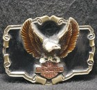XD19103 VINTAGE 1982 ***HARLEY-DAVIDSON MOTORCYCLES*** ADVERTISEMENT BELT BUCKLE