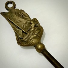 Vintage Brass Sailboat Shoe Horn Long Handle Nautical Decor