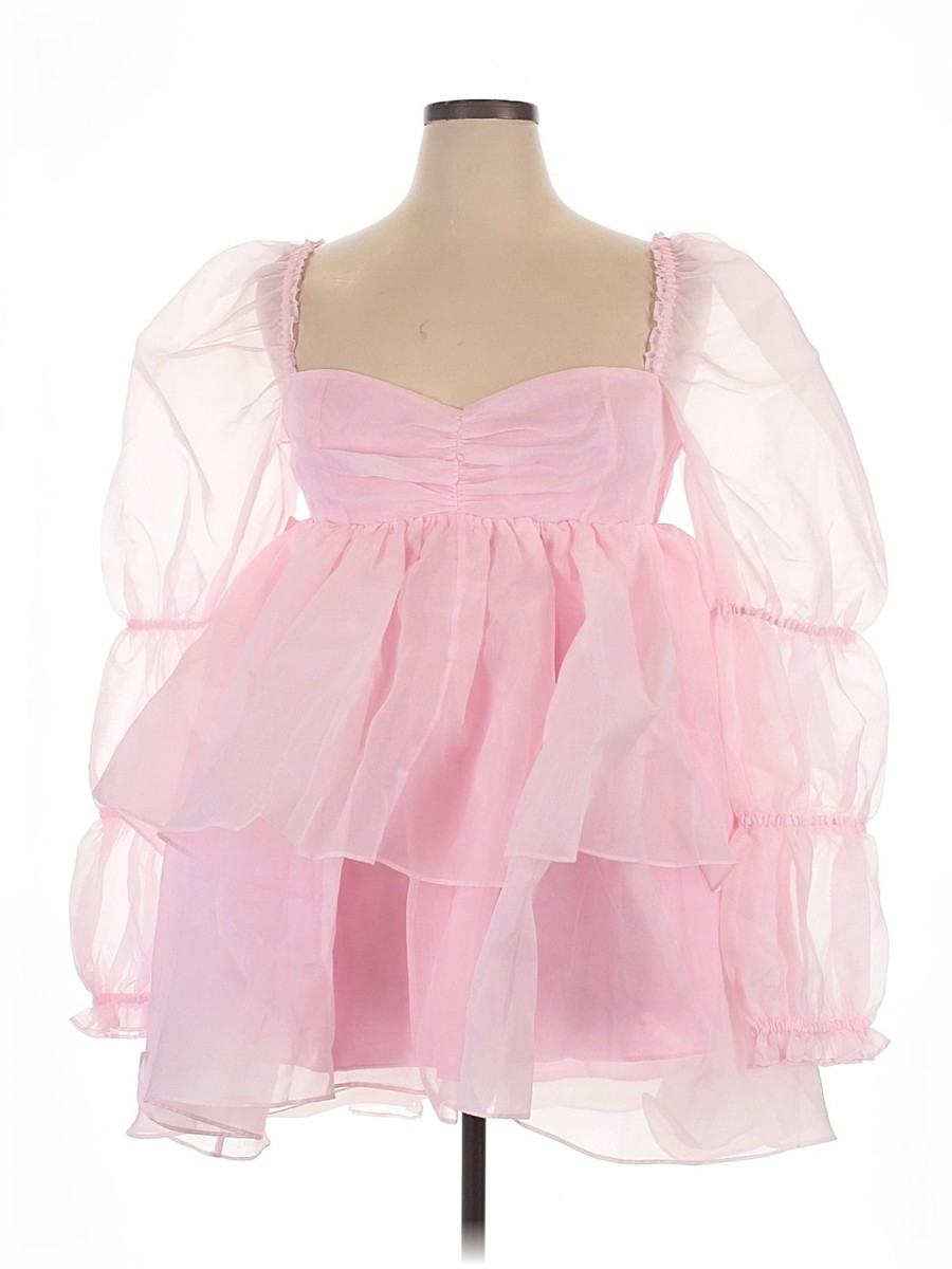 Selkie Sheer Baby PinkFabric The Baby Soft Sheer Delight Ruffle Gown | Archival Selkie  main image 3