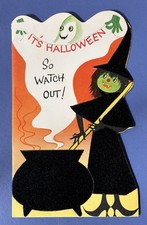 Vintage 1960s Halloween Greeting Card Buzza-Cardozo