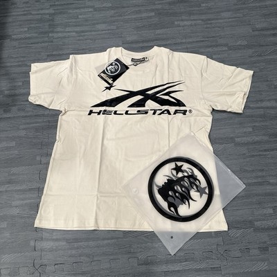 Hellstar Limited Edition Graphic Logo T-Shirt White Cotton Jersey Men's Size L