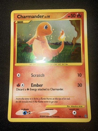 Pokémon Charmander TCG Stormfront Holo Card 101/100 Secret Rare MP - Picture 3 of 4