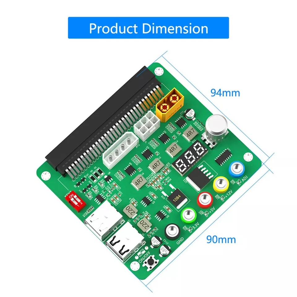 4*USB2.0 QC 2.0/QC 3.0 for HP ATX 6Pin Power Supply Breakout Board Voltage Knob - Image 4 of 4