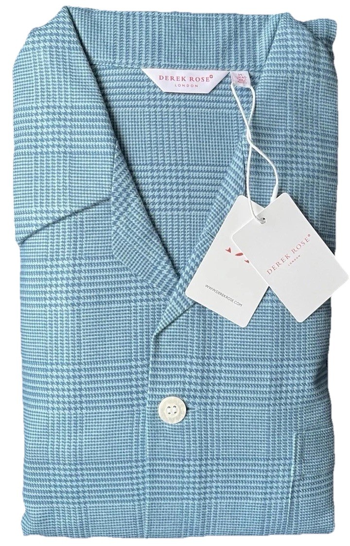 Derek Rose Kelburn Luxury Houndstooth Pyjama Set  (RRP £260)
