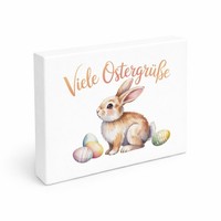 Osterhase Aquarell Holzbild In 20X15 Cm Zum Stellen Oder AufhäNgen Viele