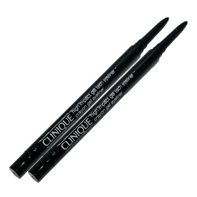 2 Pack - Clinique High Impact Gel Tech Eyeliner 01 Intense Black .09 oz /.0034g