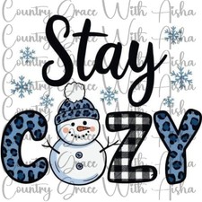 Sublimation Print Snowman Stay Cozy Ready To Press Paper Ink Heat Transfer