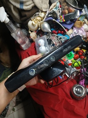 Microsoft Kinect sensor for the Xbox 360 console. With Cords And Adapter