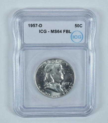 1957-D Franklin Half Dollar MS64 FBL ICG *6933