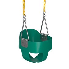Heavy Duty Baby Swing for Outdoor Use - High Back Full Bucket Seat, Coated Chain