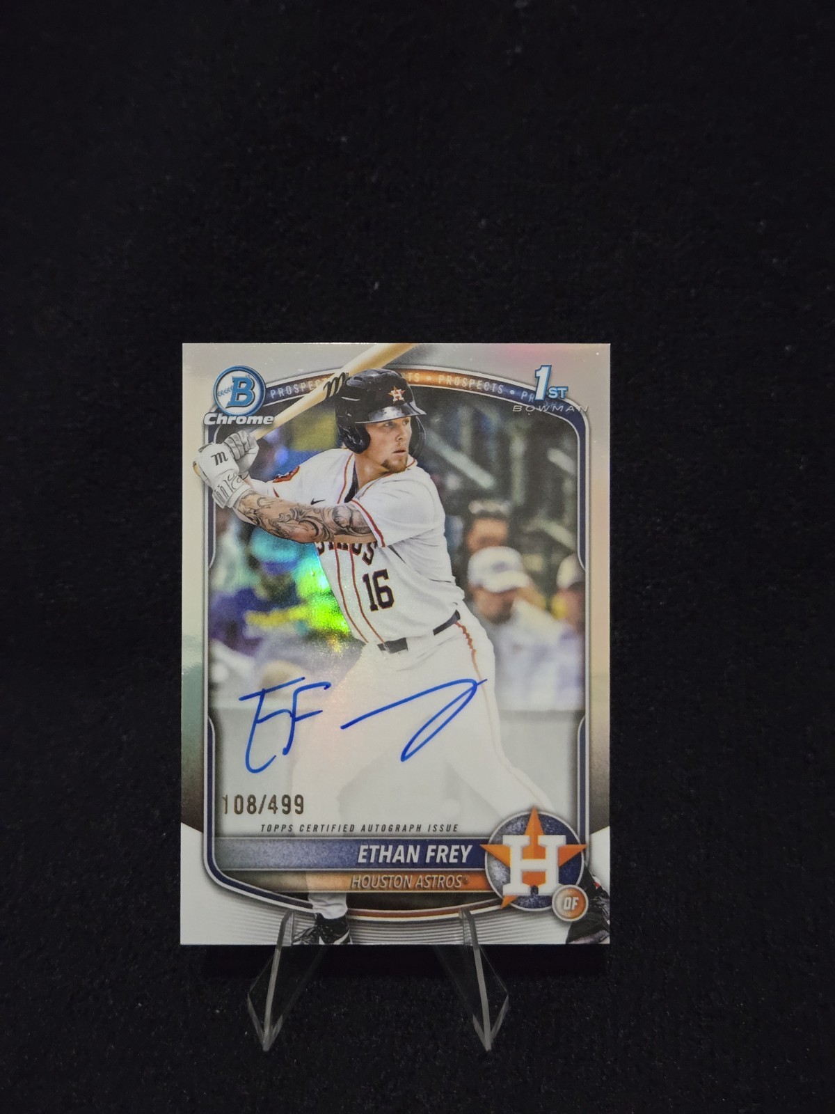 2025 Bowman Draft - Chrome Prospect Autographs Ethan Frey #CPA-EF Refractor /499