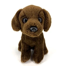 Aurora Purely Luxe Plush Dog 9in Chocolate Lab Puppy Stuffed Animal Lovey Toy