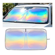 Auto Small Windshield Sun Shade - Laser Reflective Front Window Sunshade