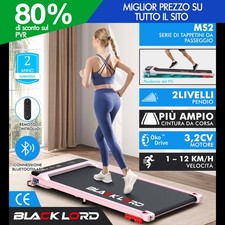 BLACK LORD Tapis Roulant Elettrico Tappetino da Passeggio Casa Palestra Fitness