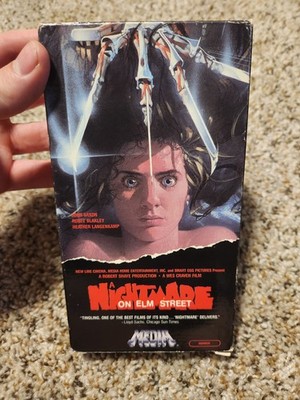 A NIGHTMARE ON ELM STREET VHS MEDIA VIDEO 1985 RARE DOUBLE FLAPS HORROR