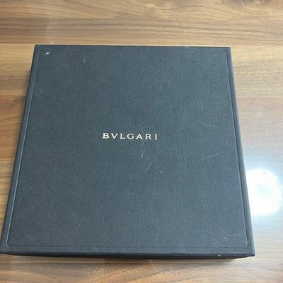 Bvlgari Black Leather Case 20cm Square Folding Travel Jewelry