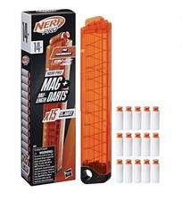 NERF Pro Half-Length 15-Dart Magazine 15 Darts - Transparent Orange