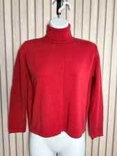 C A Canda Small Burgundy Turtleneck Jumper Women s Roll Neck Knit Sweater