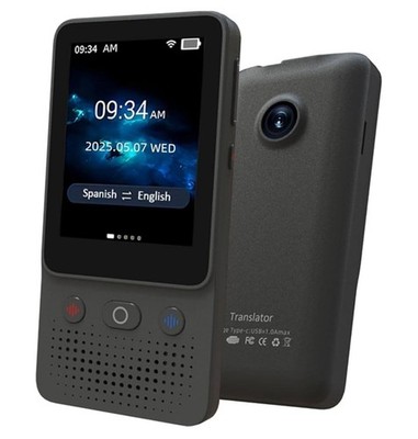 Language Translator Device, Voice/Text Bidirection Word Translator, 138 Langu...
