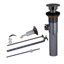 Pop-Up Lavatory Sink Drain Assembly Brass Body with Brushed Nickel Finish