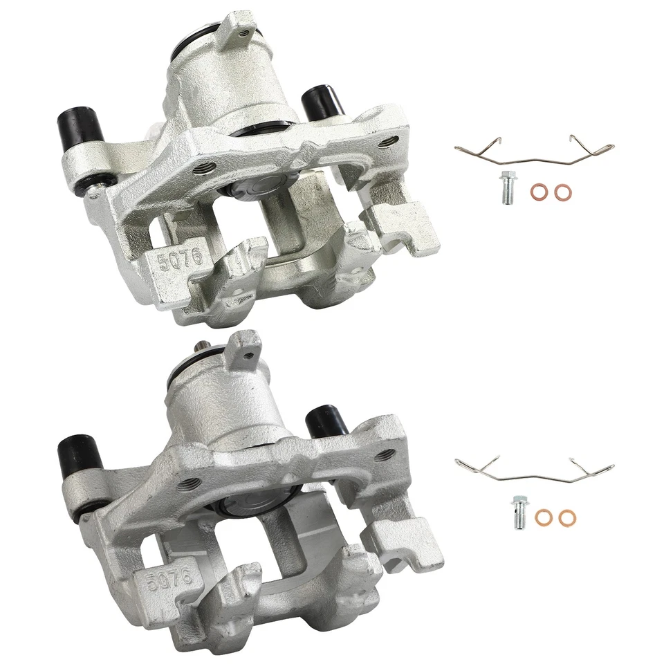 For 19-21 Honda Insight 17-20 Honda Civic FWD 2pcs Silver Rear Brake Calipers - Image 2 of 4