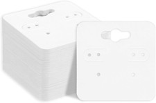 100PCS White Earring Cards with Holes Earring Display Holder Cards 2 Inch Paper
