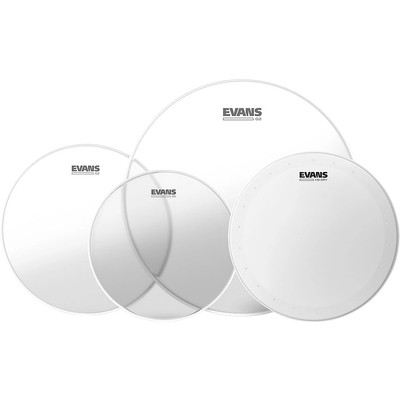 Evans G2 Clear Tom Heads with Free 14 in. HD Dry Snare Head 12, 13, 16 in.