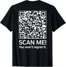 Funny QR President Trump 45/47 Trump Dancing Code (On Back) T-Shirt