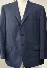 Boggi Milano Vitale Barberis Canonico Navy Blue Wool Blazer Sports Coat Size 56
