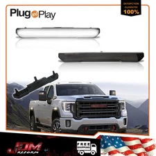 2X Smoked Lens White LED Front Side Marker Lights For 20-24 GMC Sierra 2500 3500