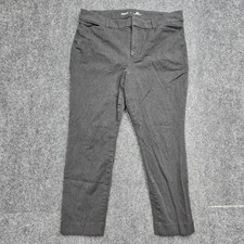 Old Navy High Rise Pixie Pants Womens Size 14 W34 Charcoal Gray Ankle Trousers
