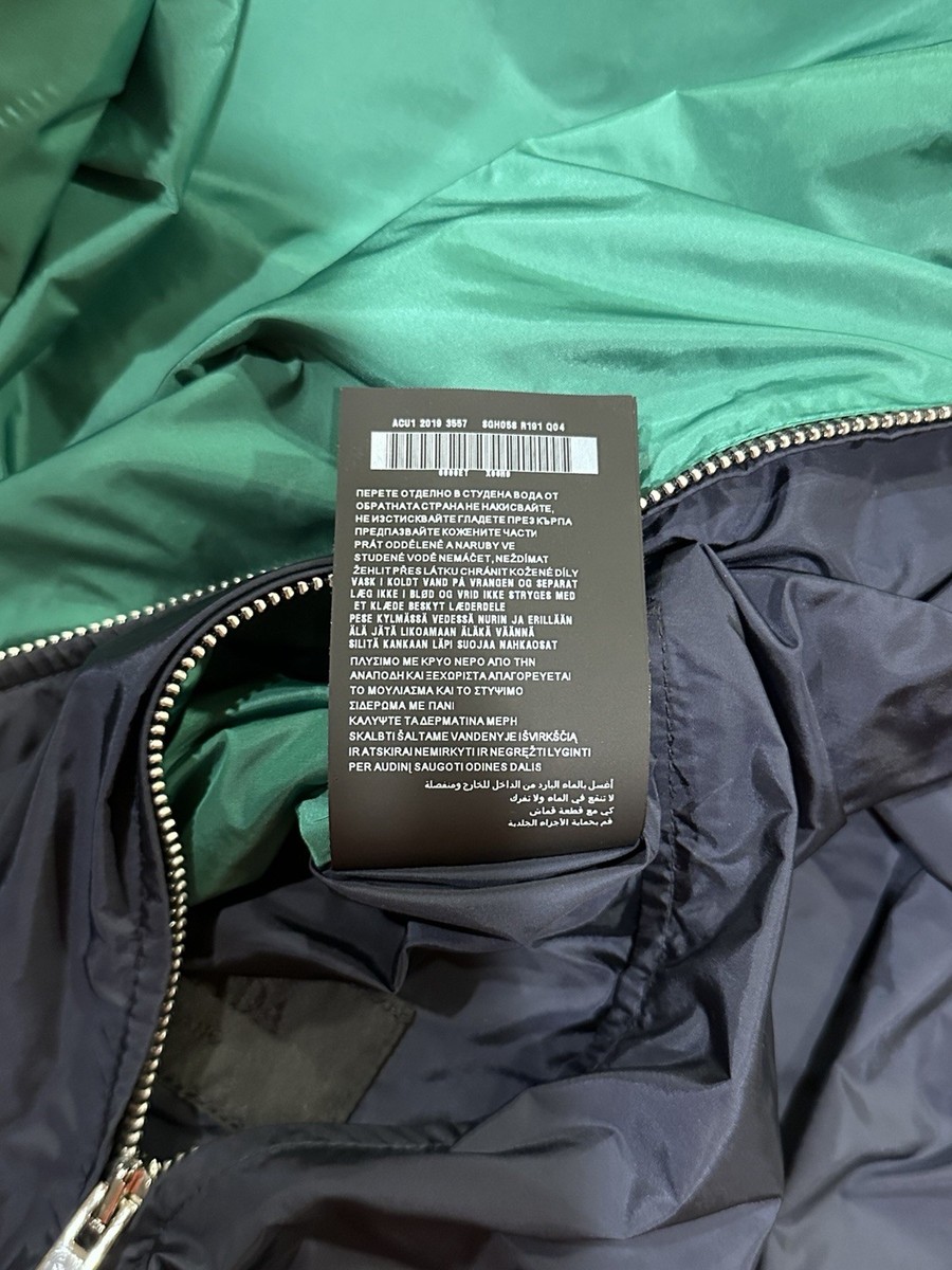 Prada Nylon Triangle Logo Reversible Navy / Green Zip Jacket | eBay