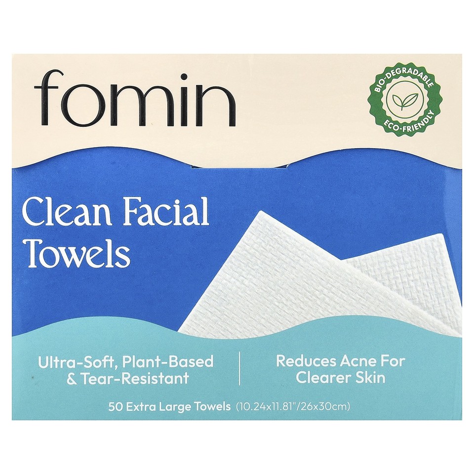 Clean Facial Towels, Extra Large, 50 Towels
