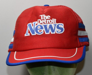 THE DETROIT NEWS Three Stripe Trucker SNAPBACK VINTAGE Hat