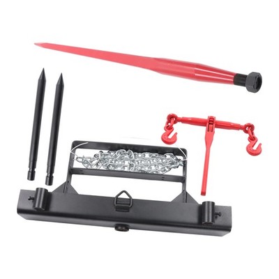 39'' Hay Spear 1600lbs Loading Capacity Bale Spears For Skid Steer Loader Tractor