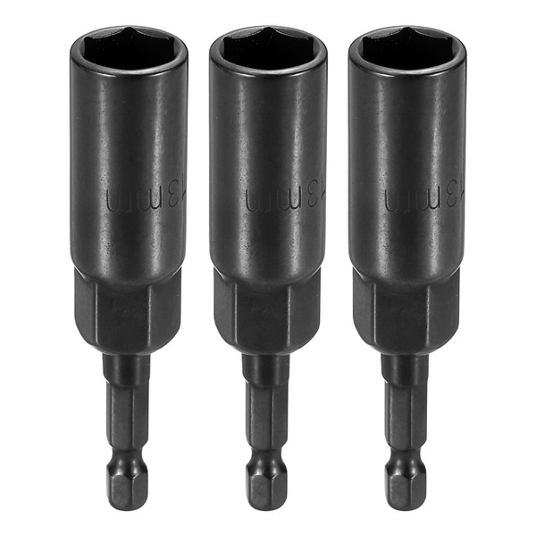 "3X Nuss-Aufsatz 13Mm 1/4\" 3.15\" Schwarz"-image