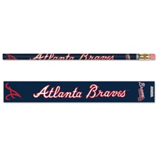 ATLANTA BRAVES TEAM LOGO 6-PACK PENCILS NEW WINCRAFT 😎
