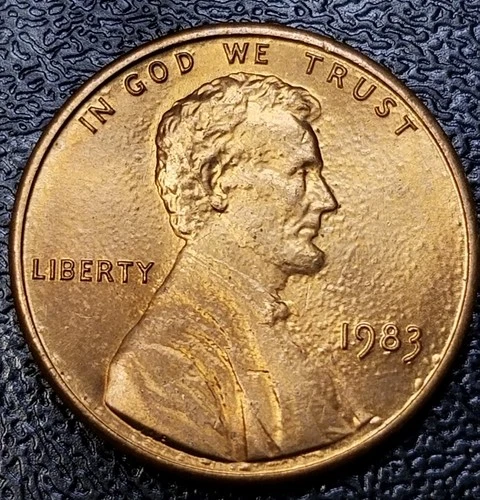 1983 Lamination ERROR  Lincoln Memorial Penny Cent UNC