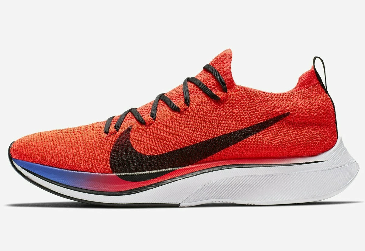 Nike Vaporfly 4% Flyknit AJ3857-601 Bright Crimson Zoom Black Blue