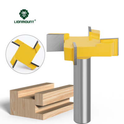 1/2'' 12mm 8mm T Slot Oberfräse Fräser 4-Flügel CNC Spoilboard Surfacing Cutter