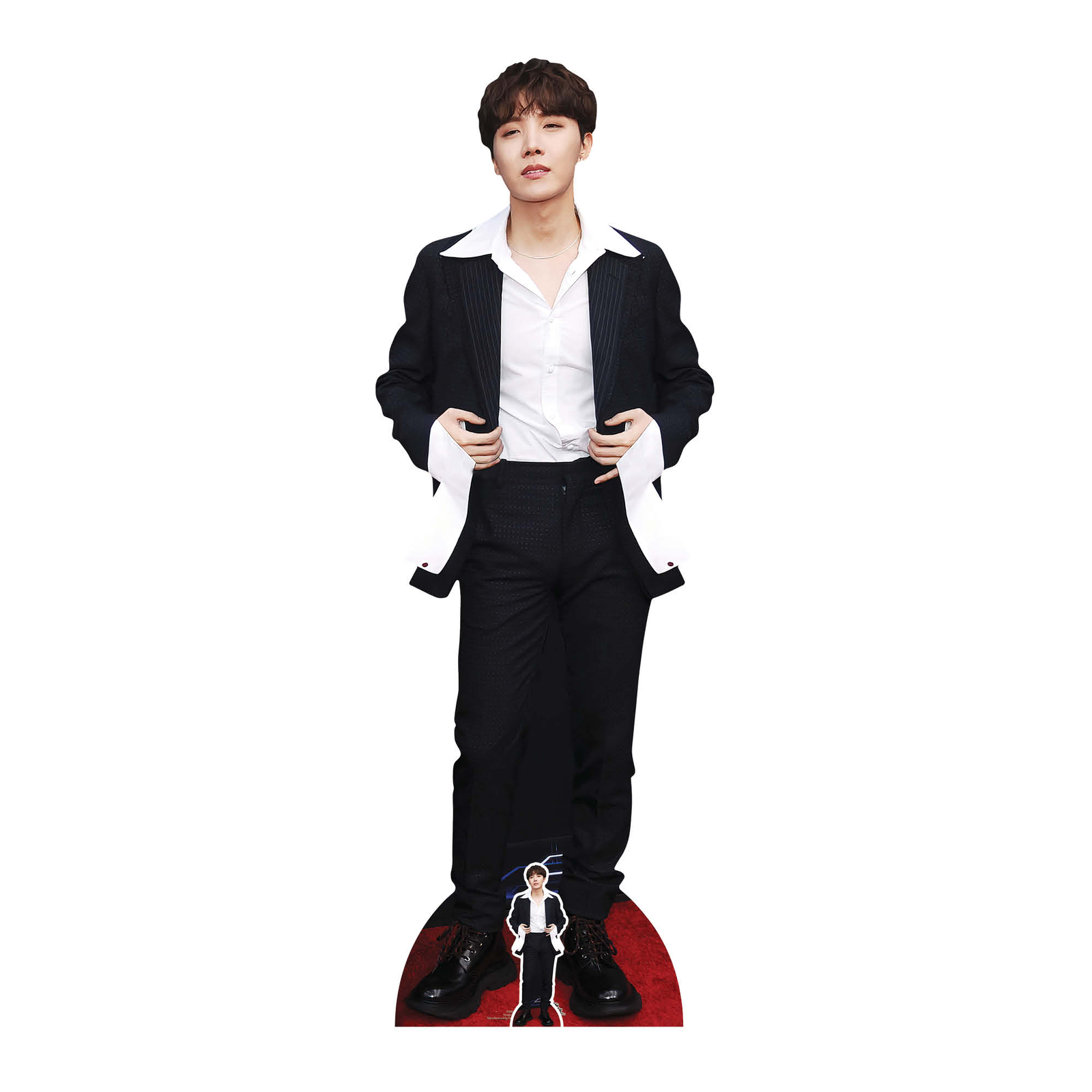 J-Hope Black Jacket Bangtan Boys Lifesize Cardboard Cutout Standee FREE Mini