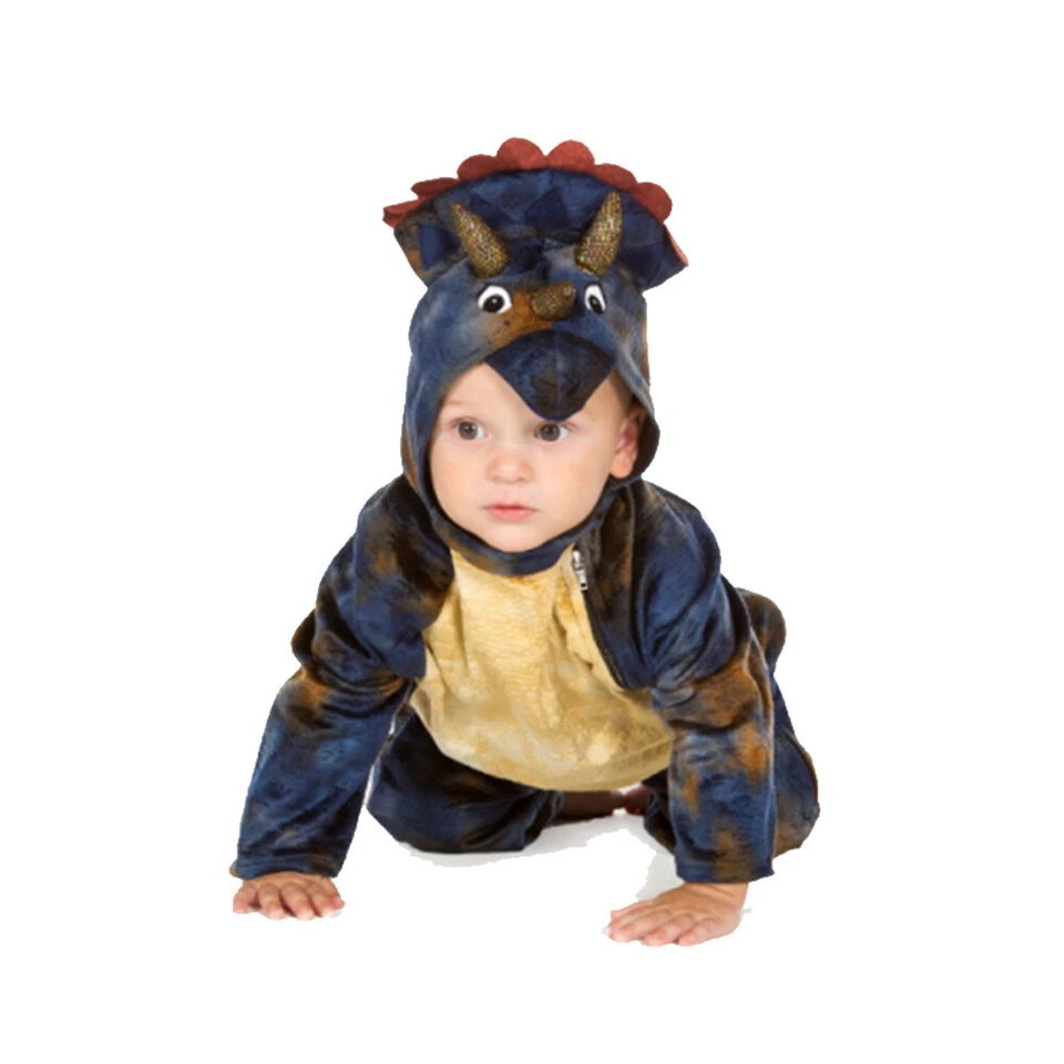 BABY BOYS DINOSAUR COSTUME T REX TRICERATOPS FANCY DRESS OUTFIT KIDS 1-3 YEARS - Image 3 of 3