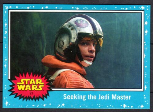 TOPPS STAR WARS 2019 The Rise of Skywalker #21 Seeking the Jedi Master - Blue - Foto 1 di 1