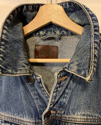 LEE Mens Sz S Blue Denim Jean Trucker Cowboy Jacket