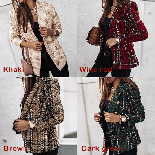 Women's Slim Blazer Formal OL Work Jacket Long Sleeve Outwear Suit Coat Tops - Bild 10 von 21
