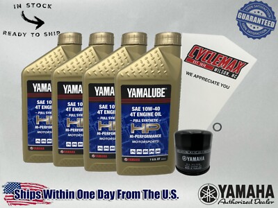 Cyclemax Full-Synthetic Yamalube Oil Change Kit fits 2009-2017 Yamaha V STAR 950