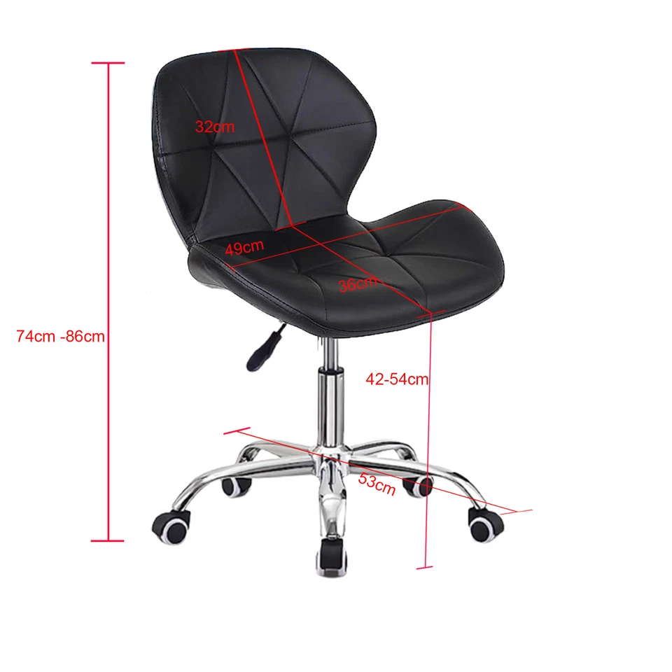Modern Office Chair Computer PC Desk Adjustable PU Leather Swivel Chair Home UK - Image 3 of 4