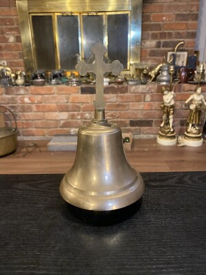First Communion Bell Vintage Free Standing Brass Catholic Religious Holy Sacrament Communion ...