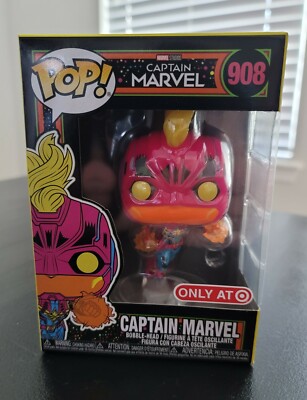 Funko POP! CAPTAIN MARVEL Avengers Endgame Black Light #908 Target  Exclusive